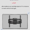 support mural universel pour tv avec 6 bras robustes