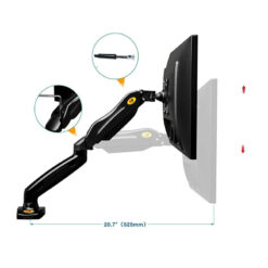 support pour pc 17 27 pouces bras mouvement complet