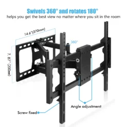Alternative view of Full Motion TV Wall Mount Tilt Swivel TV Bracket with Dual Arms for 32-85 Inches LED LCD